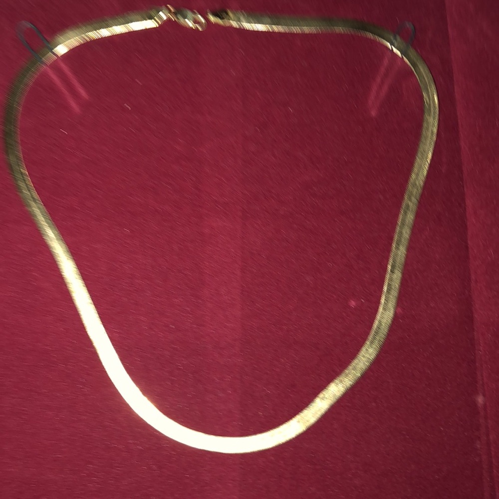 10k gold herringbone necklace